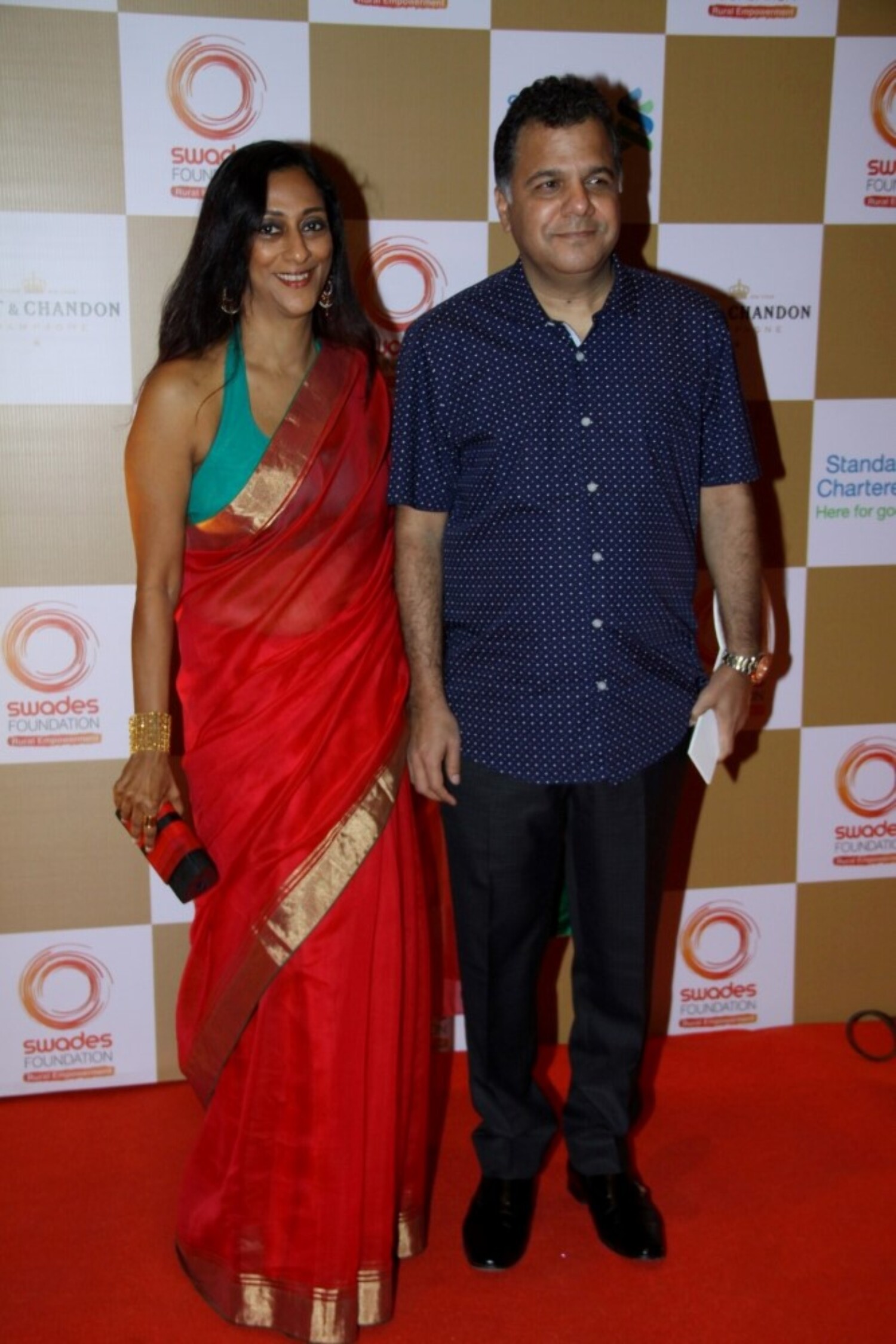 COLORS CEO Raj Nayak with wife at Swades Foundation charity fundraiser