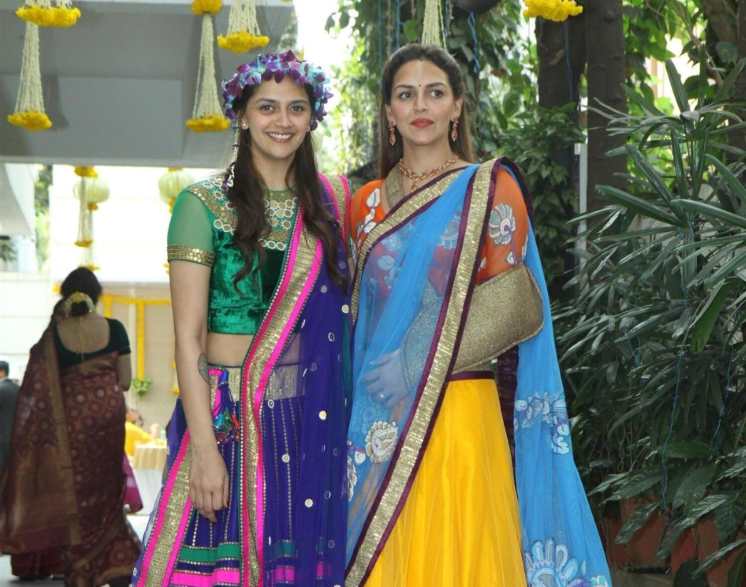 Esha Deol with sister Ahana Deol at the pre wedding Mehendi Ceremony of