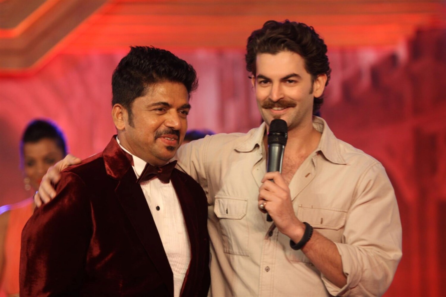 Neil Nitin Mukesh With Hair Stylist Shiva At The 25th Anniversary