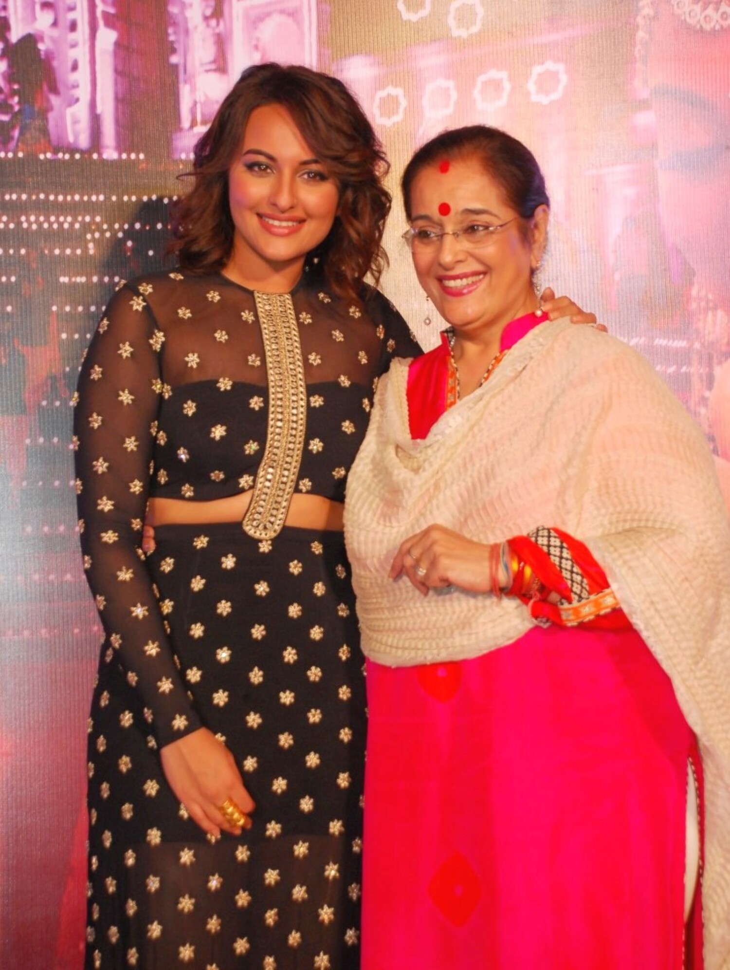 Sonakshi Sinha With Mother Poonam Sinha At The Launch Of Radha Song From Film Tevar Rediff