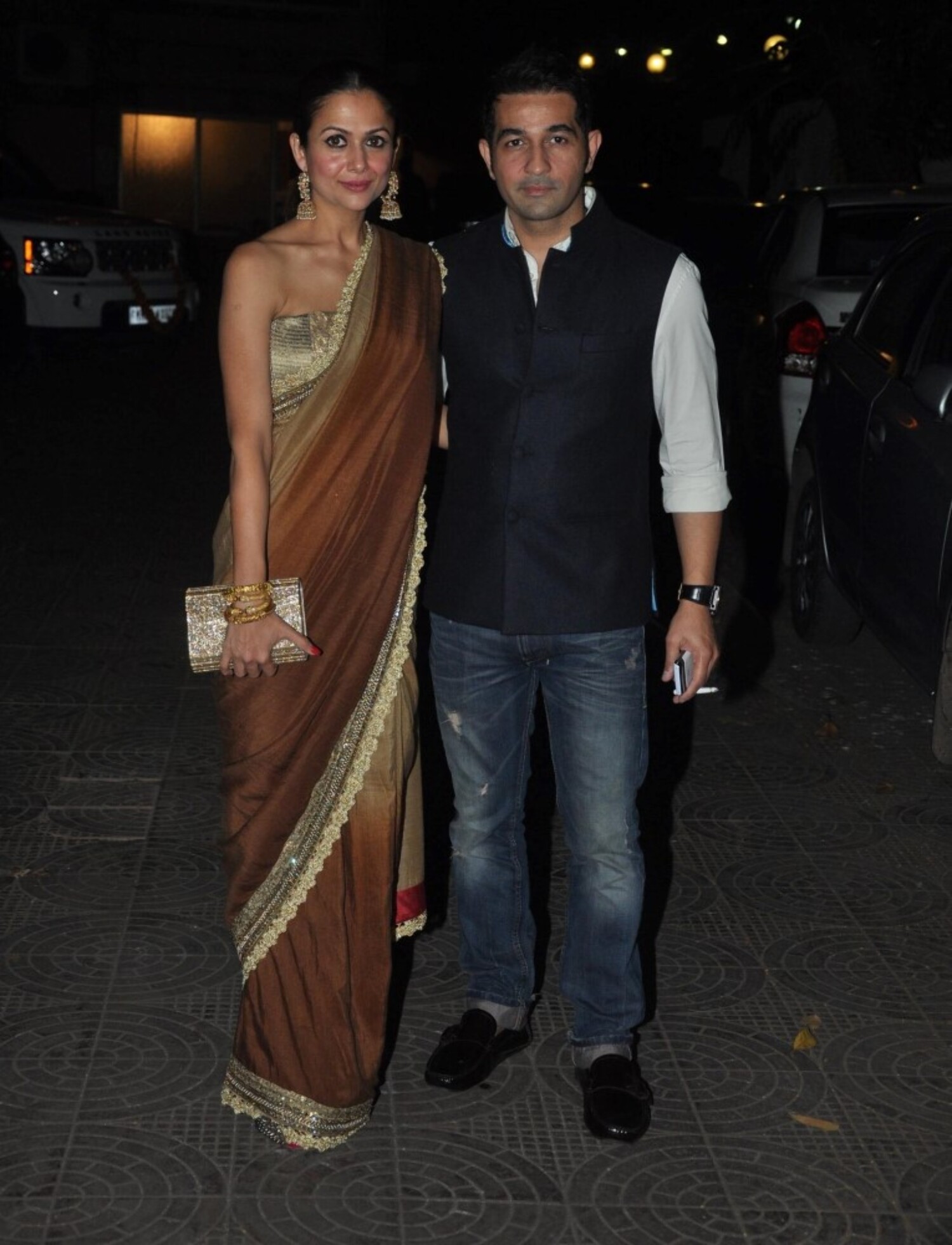 Amrita Arora With Husband Shakeel Ladak At Diwali 2013 Party Hosted By ...