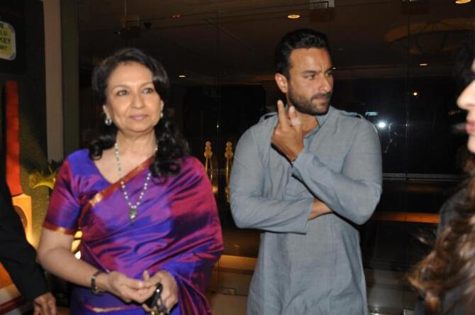 Saif Ali Khan with mother Sharmila Tagore at 2nd edition of Raj Singh ...